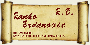 Ranko Brdanović vizit kartica